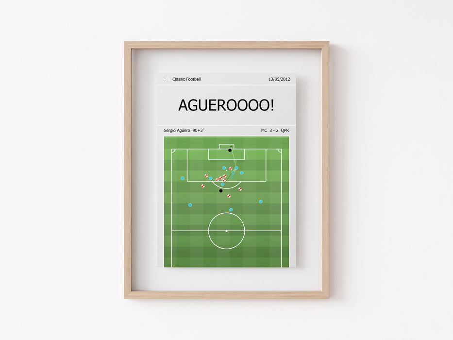 Aguero Goal Print