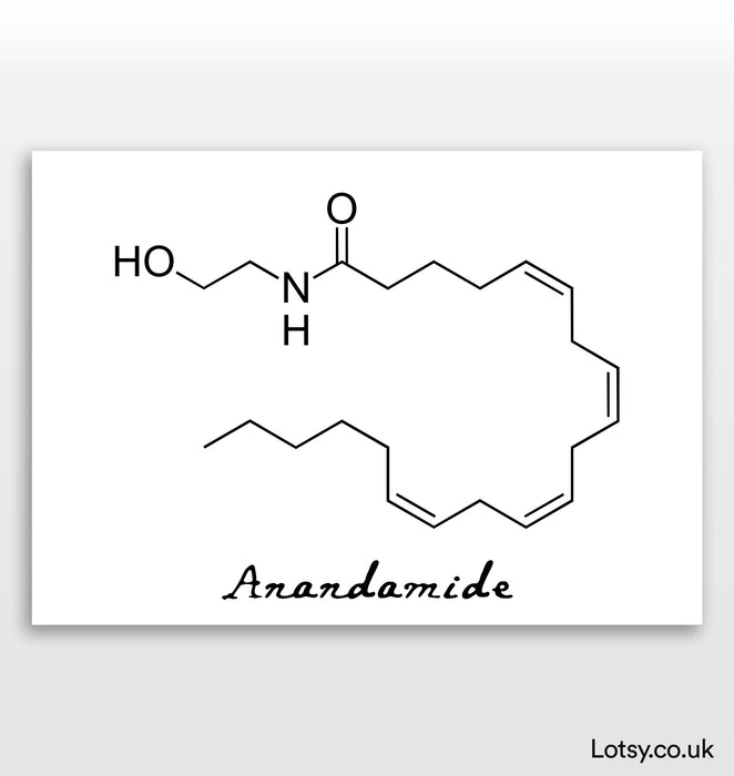 Anandamida - Impresión de moléculas