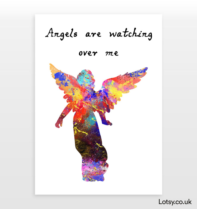 Angel Print - Angels are watching over me