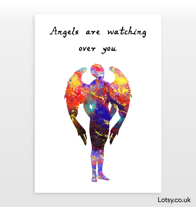 Angel Print - Angels are watching over you