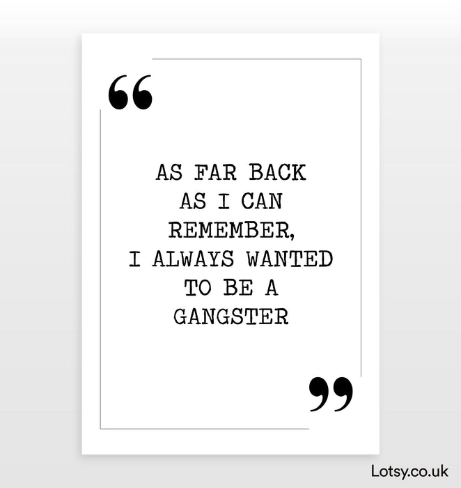 As far back - Quote Print