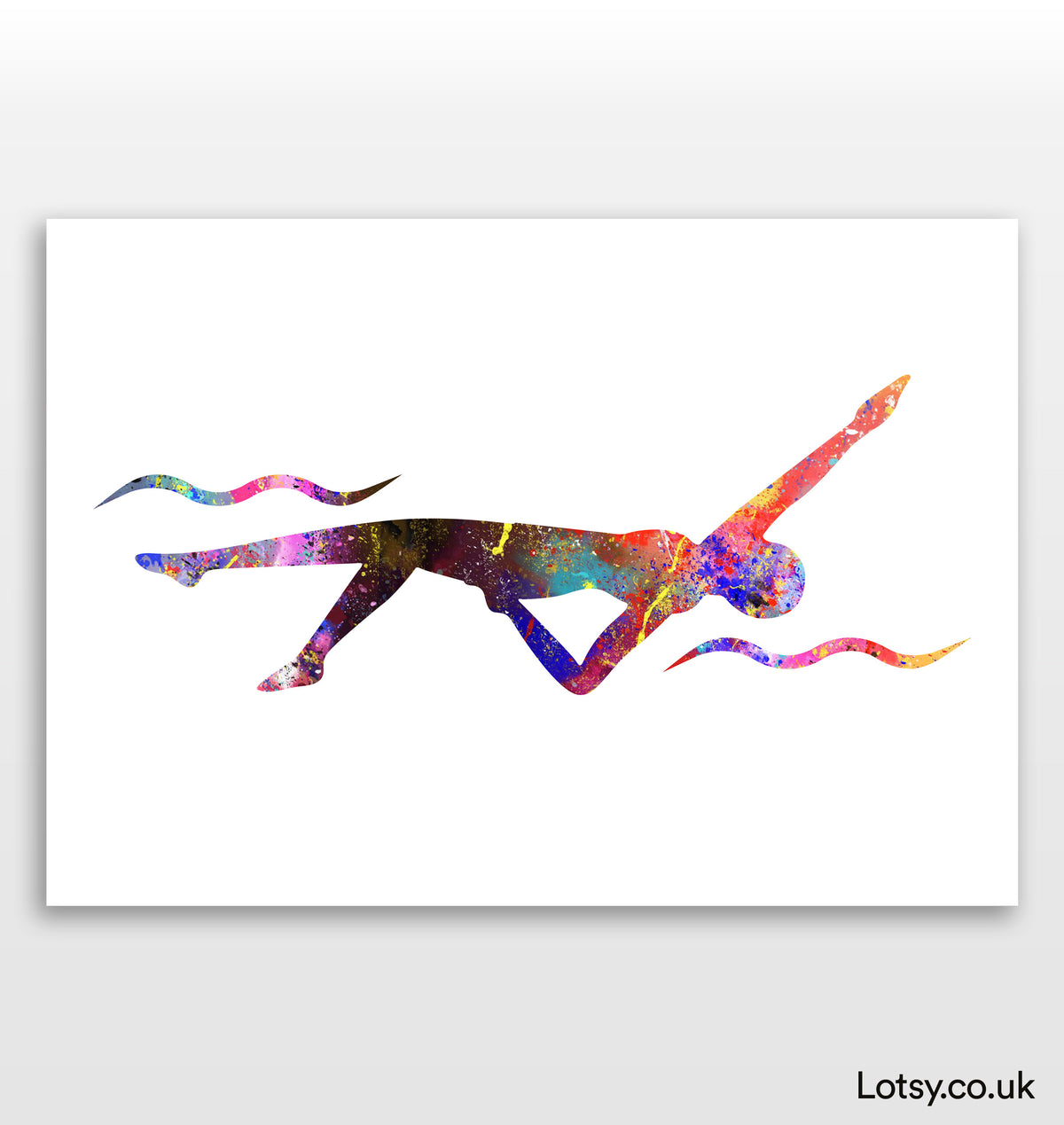 Swimming Print - Backstroke — Lotsy.co.uk
