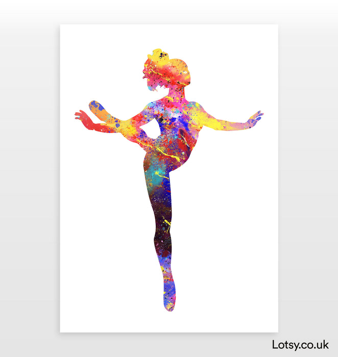 Ballet Print - Ballet woman spin 2