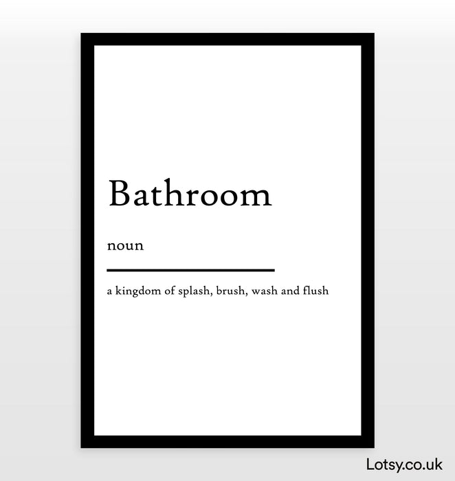 Baño - Impresión de definición
