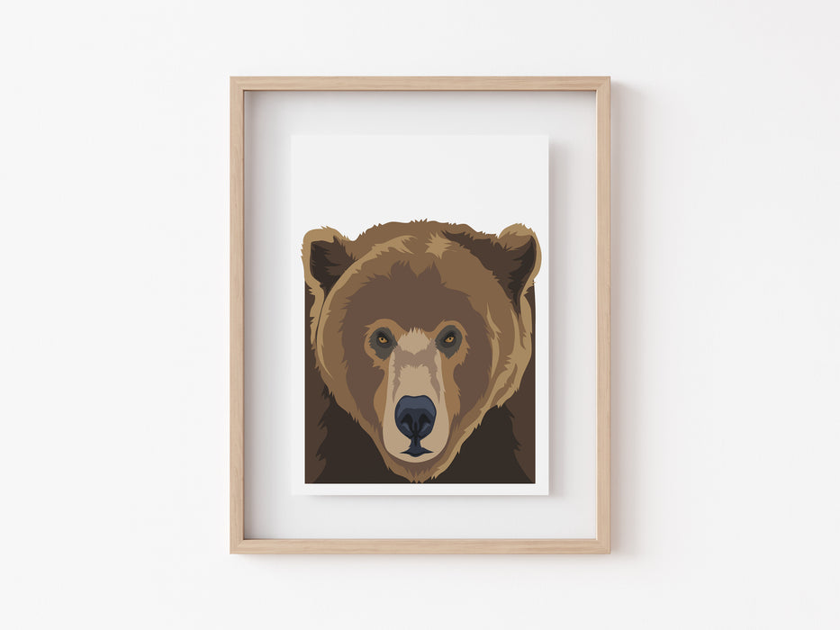Impresión de cabeza de oso