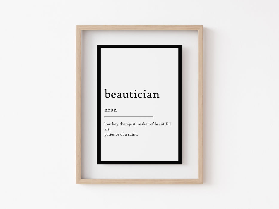 Beautician - Definition Print