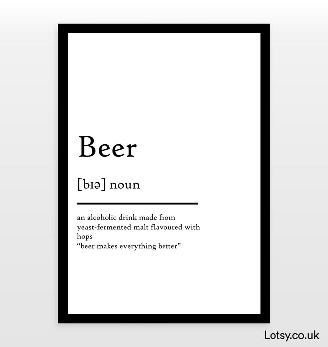 Cerveza - Impresión de definición