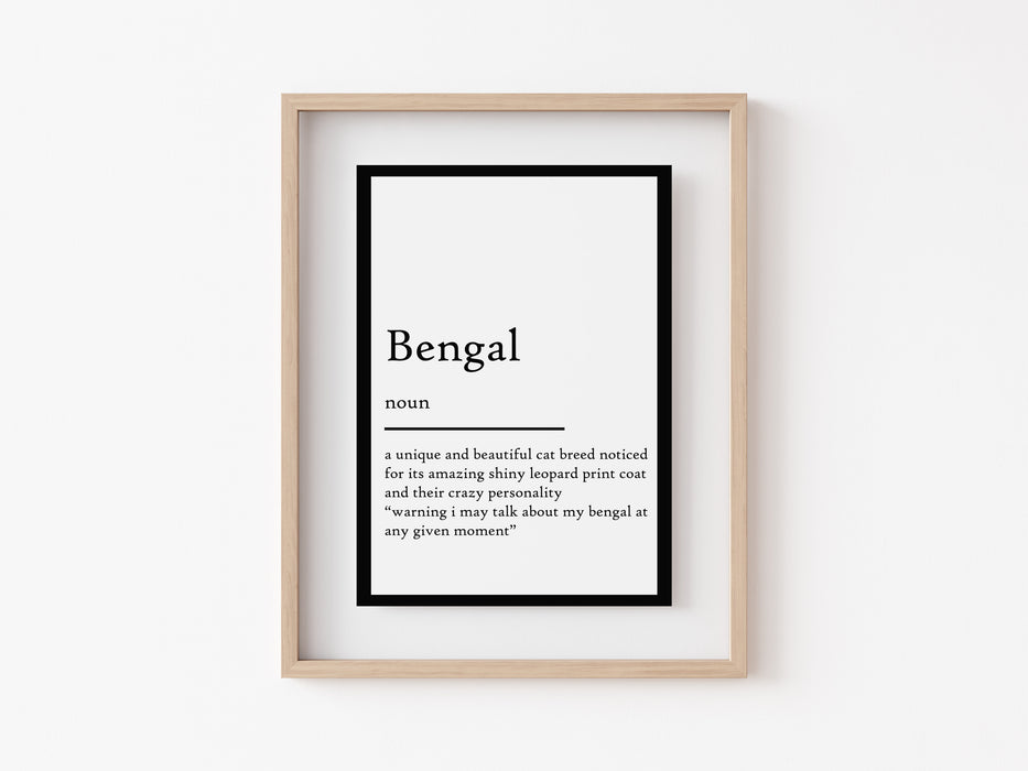Bengal - Definition Print