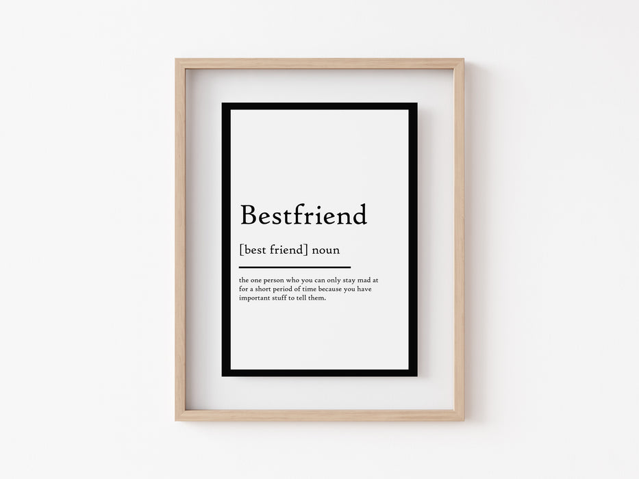 Best Friend - Definition Print