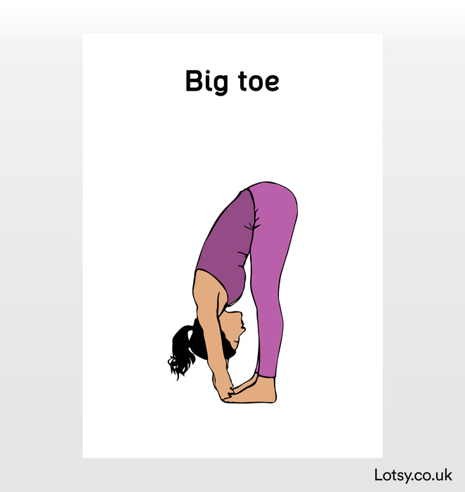 Big Toe Pose - Yoga Print