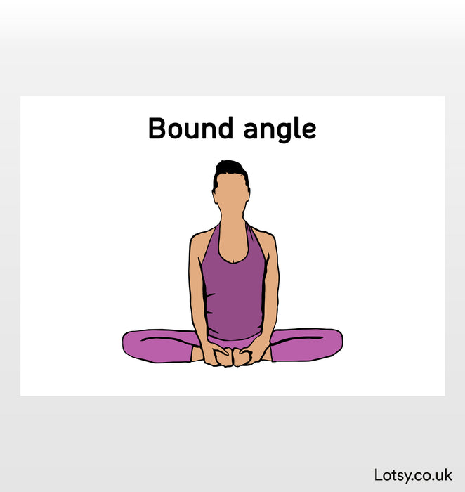 Pose de ángulo atado - Impresión de yoga
