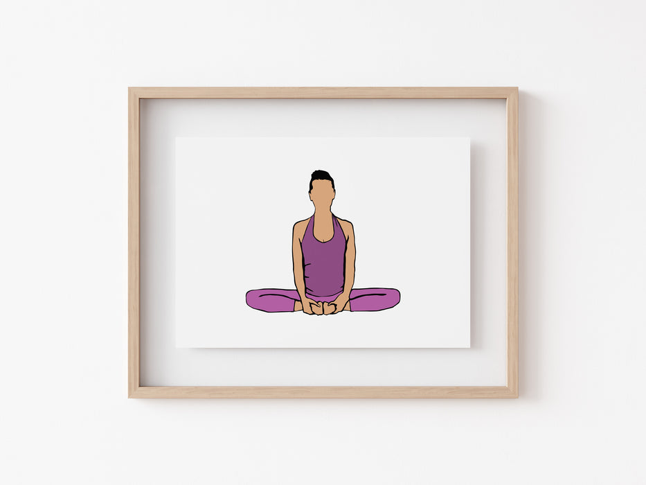 Bound Angle Pose - Yoga Print