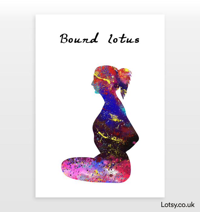 Bound Lotus Pose - Yoga Print