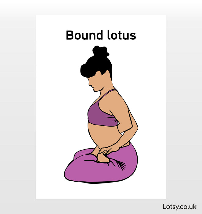 Bound Lotus Pose - Yoga Print
