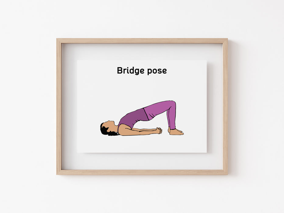 Gymnastics yoga bridge pose girl illustration - Stock Illustration  [66434333] - PIXTA