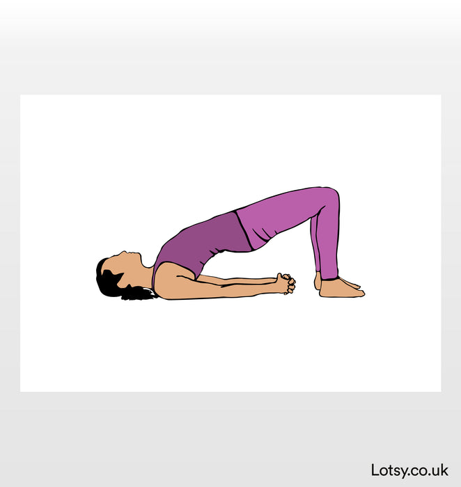 Postura del puente - Impresión de yoga
