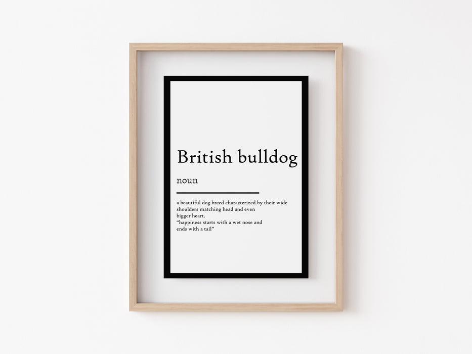 British Bulldog - Definition Print