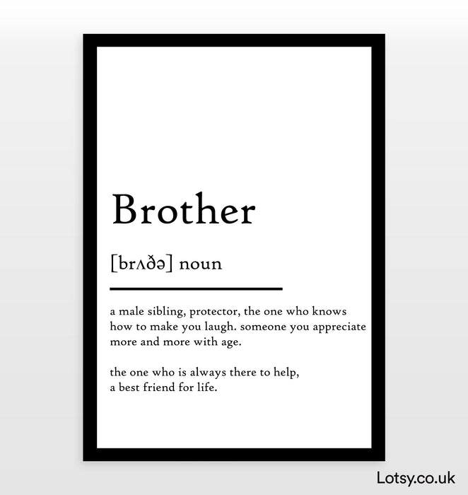 Brother - Definition Print