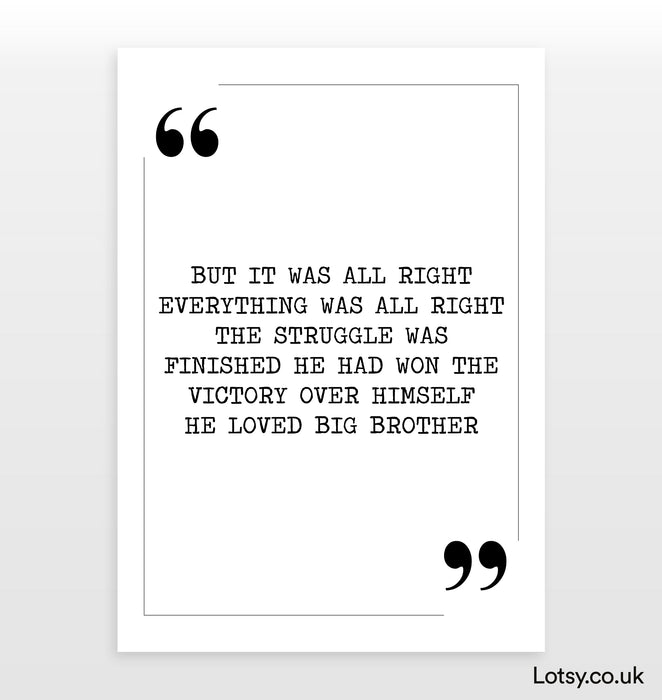 But it was all right - Quote Print