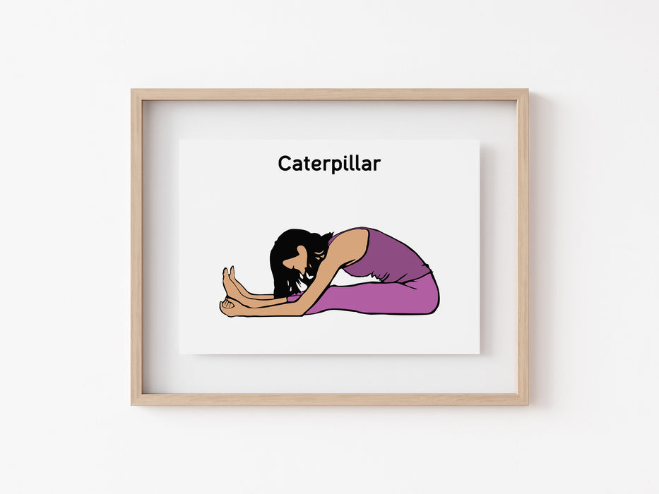 Caterpillar pose - Yoga Print