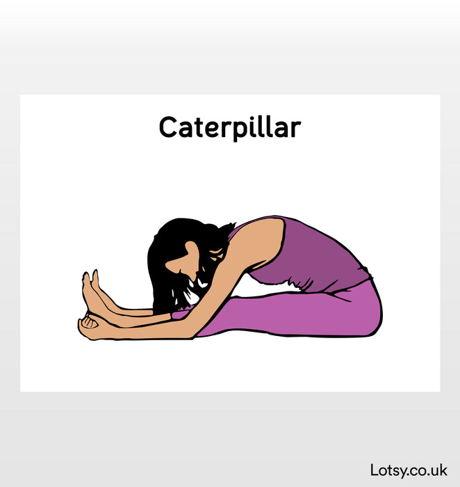 Caterpillar pose - Yoga Print