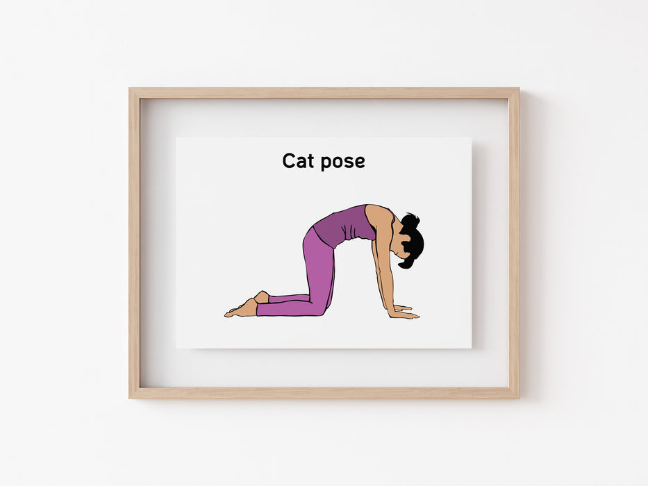 Postura del gato - Impresión de yoga