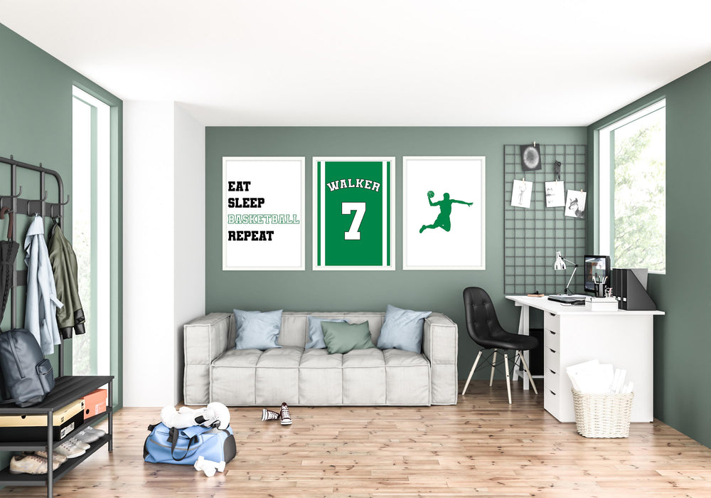 Digital - Basketball - Customisable Print - Set of 3