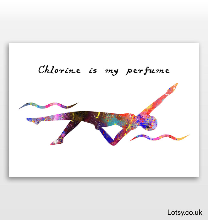 Swimming Print - Chlorine is my Perfume