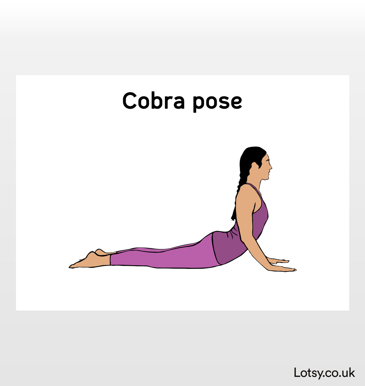 Yoga Poster Yoga Printable Chart Downloadable Yoga Poses and their names  Digital Files Printable