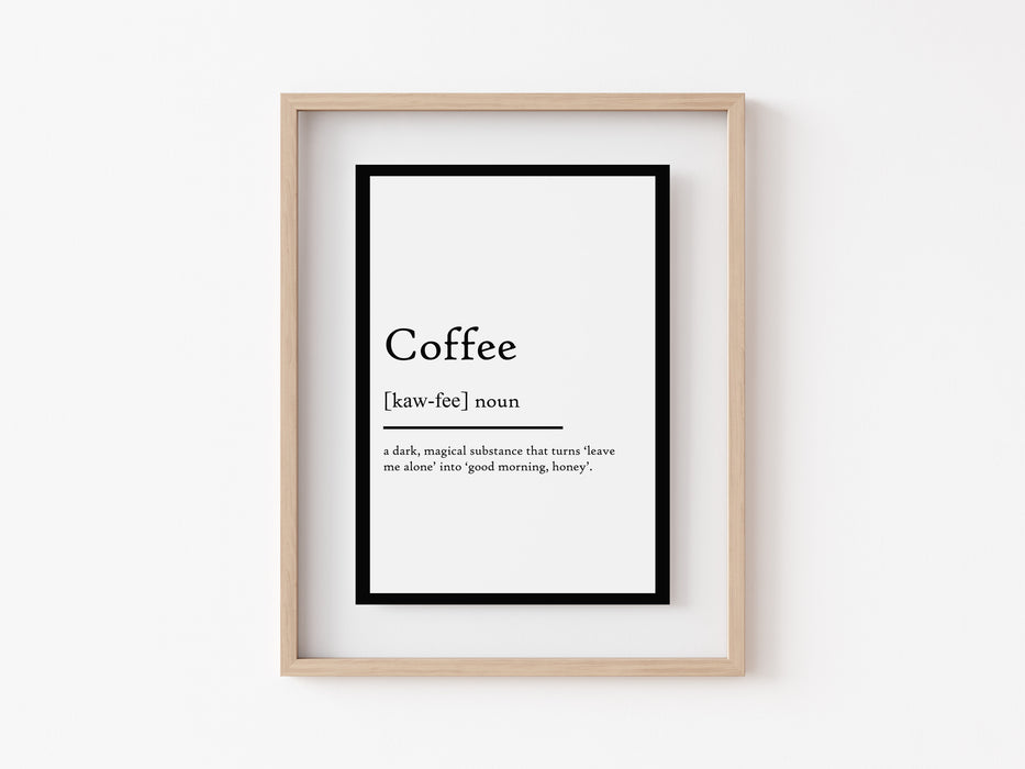 Coffee - Definition Print