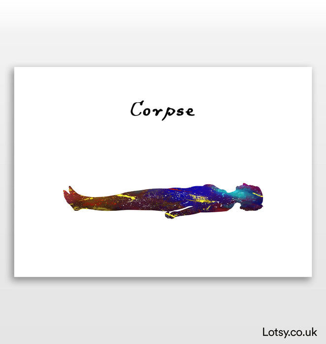 Corpse pose - Yoga Print