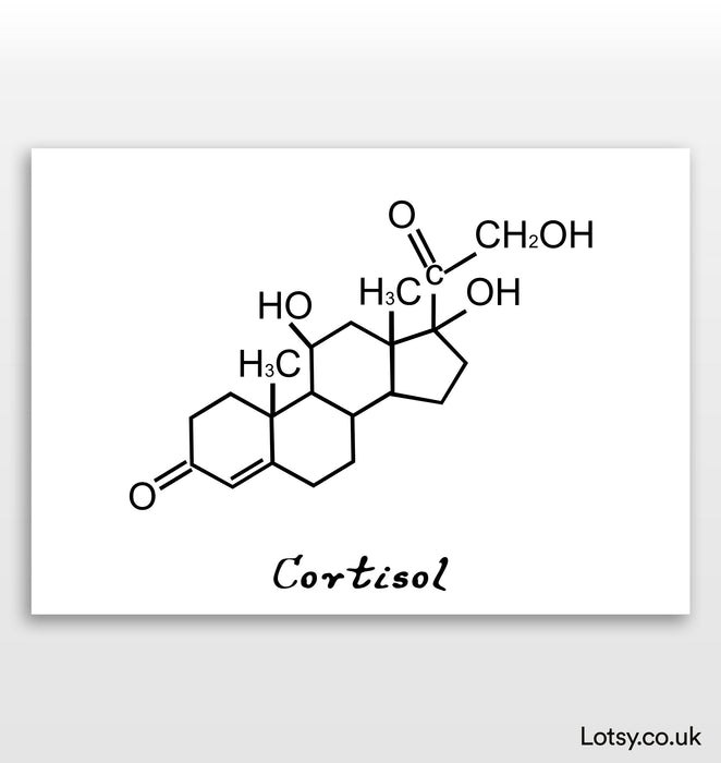 Cortisol - Impresión de moléculas