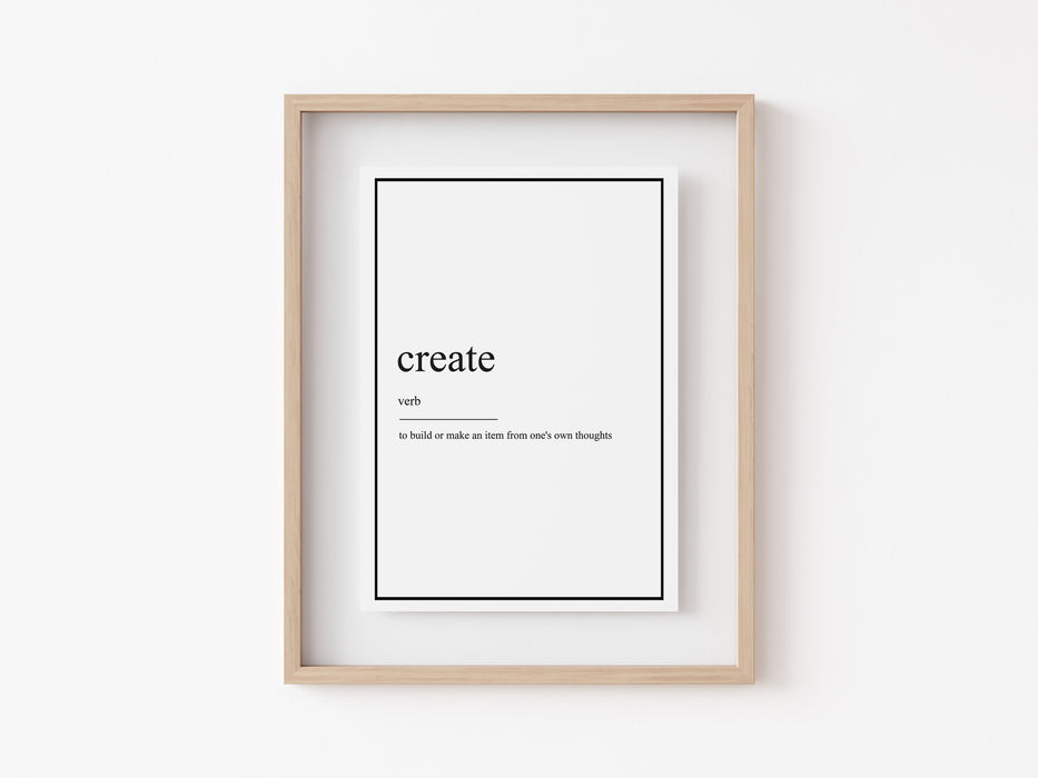 Create - Definition Print