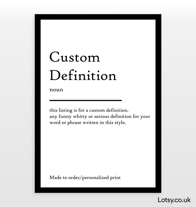 Personalizado - Impresión de definición