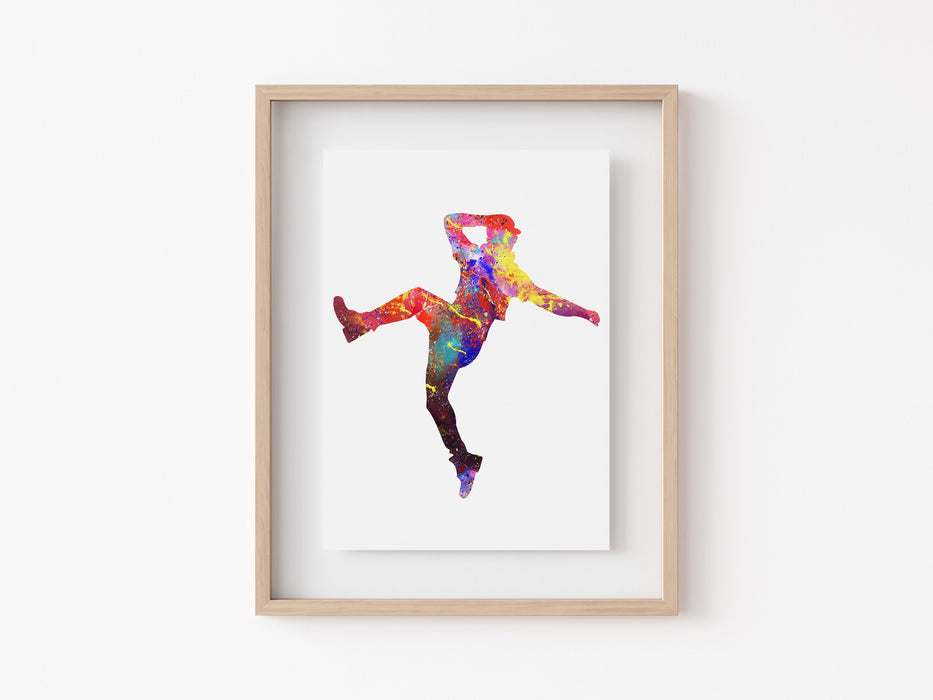 Dancer Print - Dancer with leg in