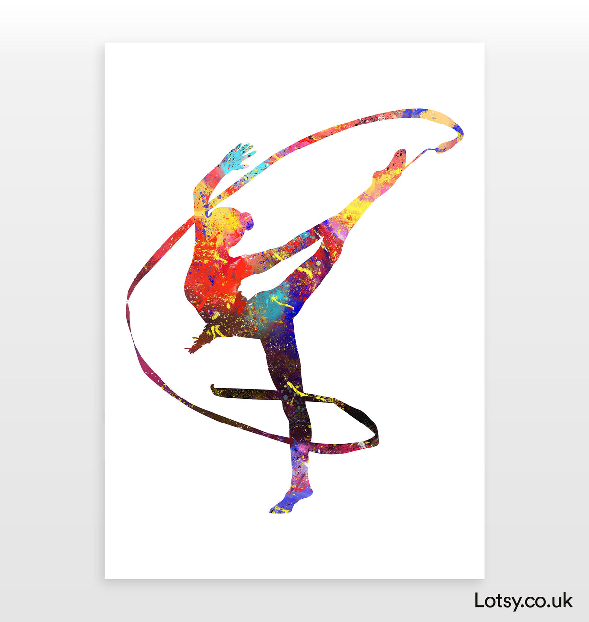 Ballet Print - Dancer with ribbon — Lotsy.co.uk