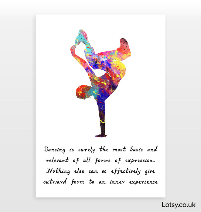 Cita del bailarín: el baile es seguramente la más básica y relevante de todas las formas de expresión.