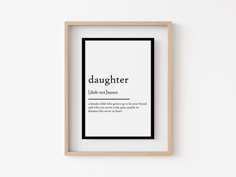Daughter - Definition Print