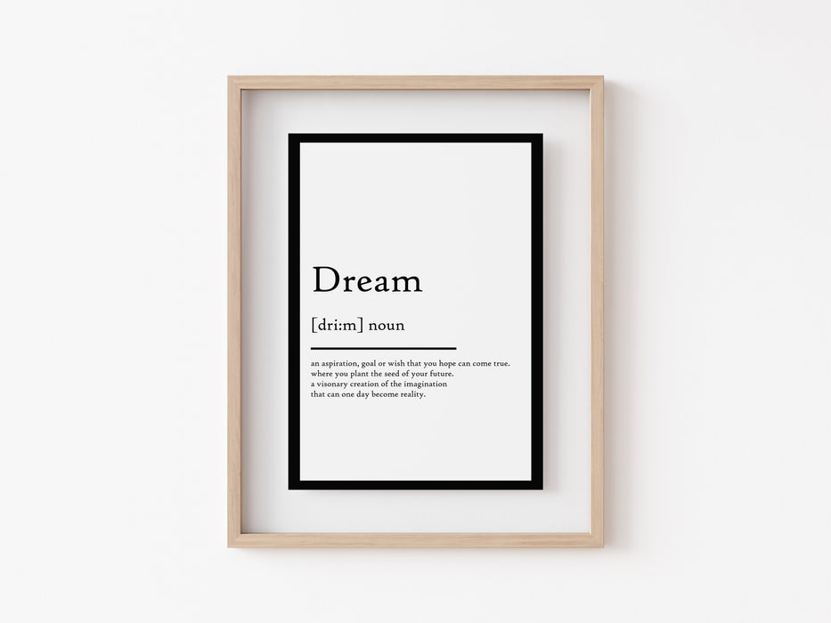 Dream - Definition Print