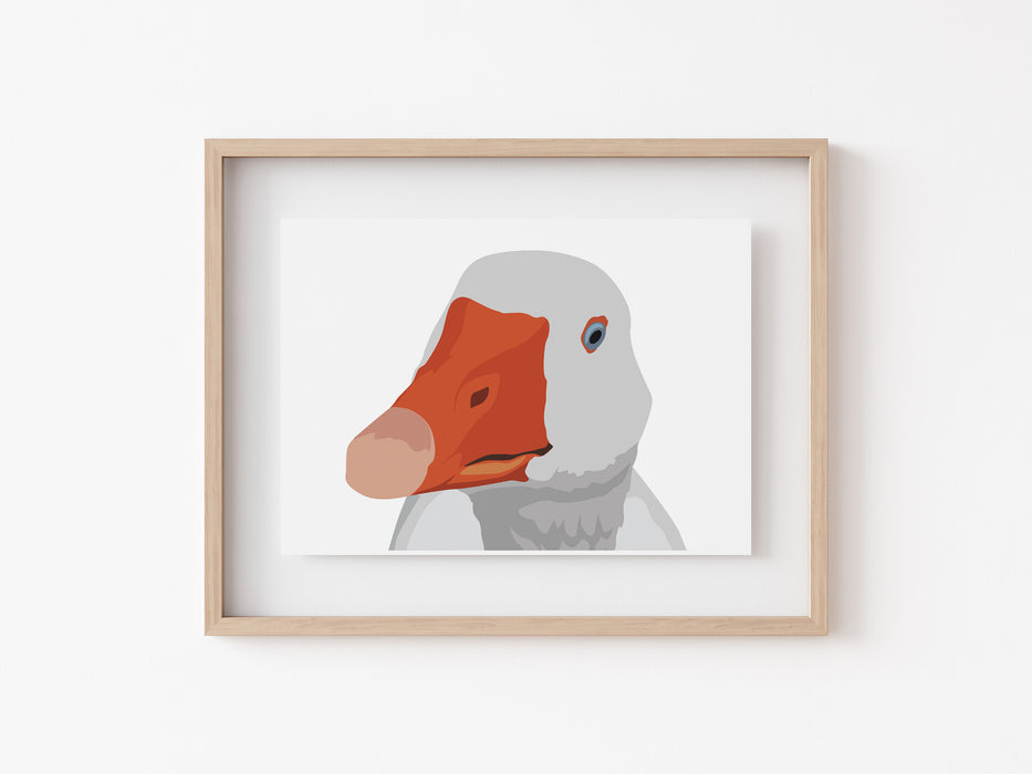 Duck head Print
