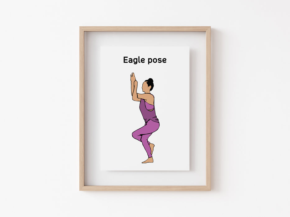 Postura del águila - Impresión de yoga