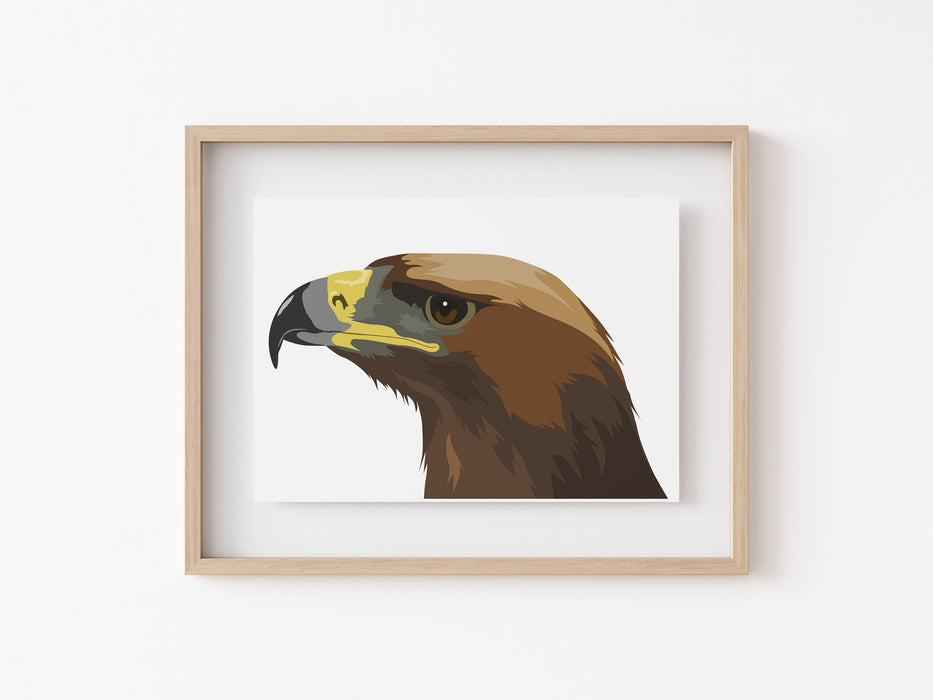 Impresión de cabeza de águila