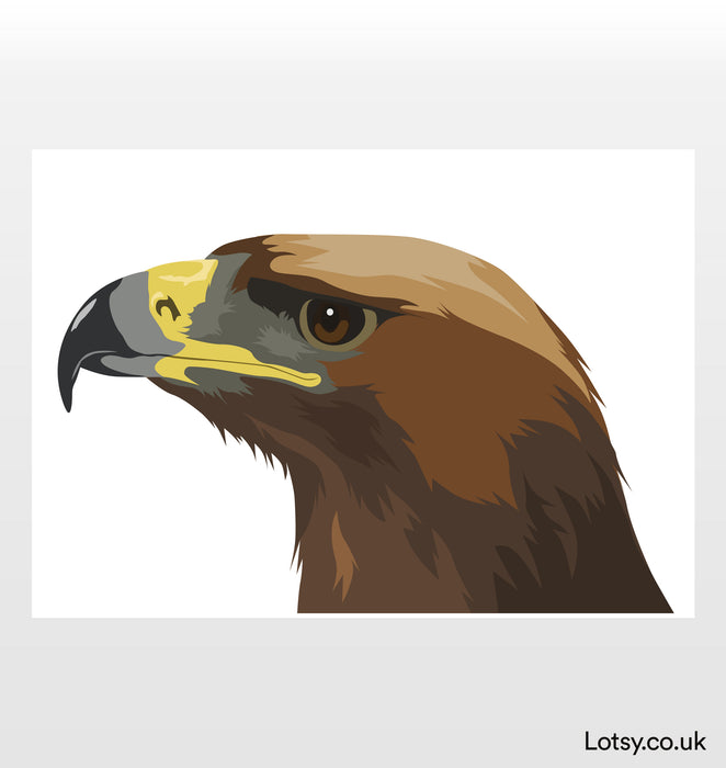 Impresión de cabeza de águila