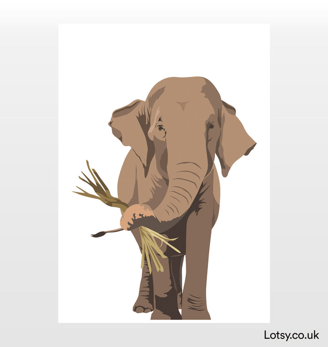 Impresión de cuerpo completo de elefante