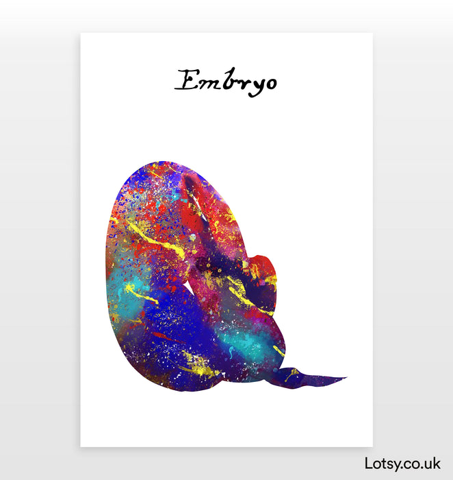 Embryo Pose - Yoga Print
