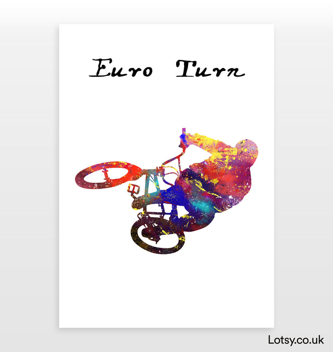 BMX Trick Print - Euro Turn