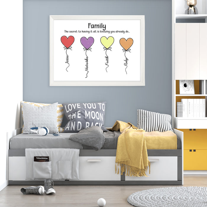 Personalised Family Balloons - Print
