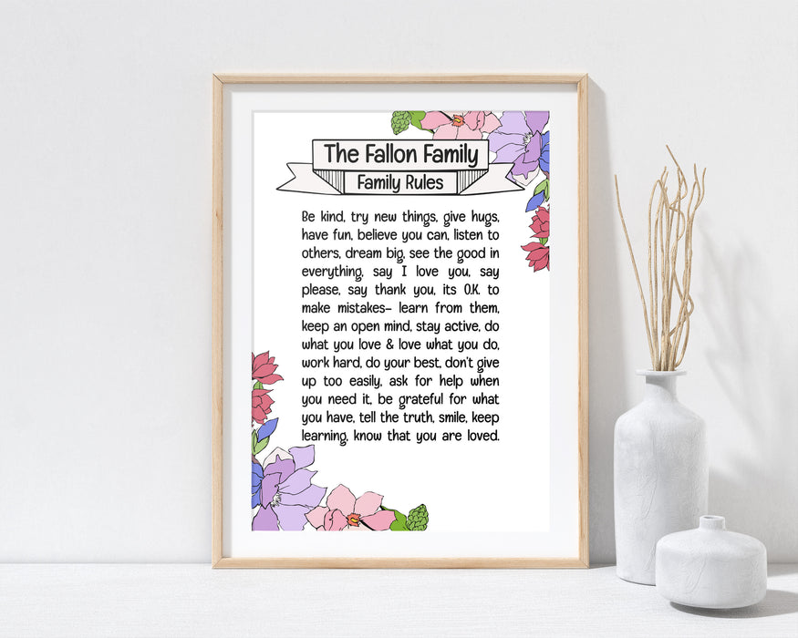 Family Rules - Print