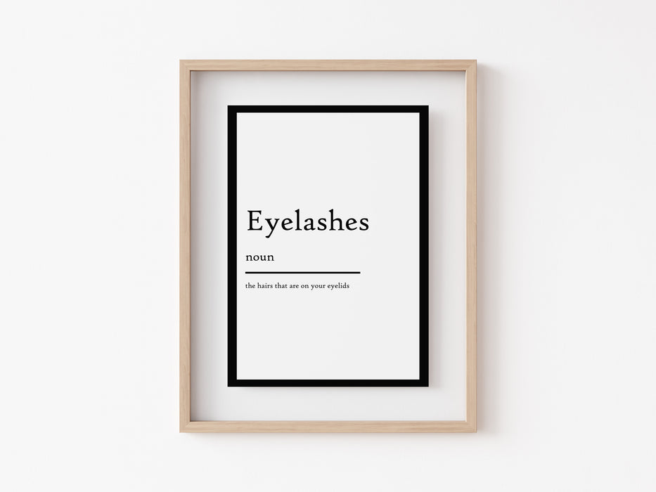 Eyelashes - Definition Print