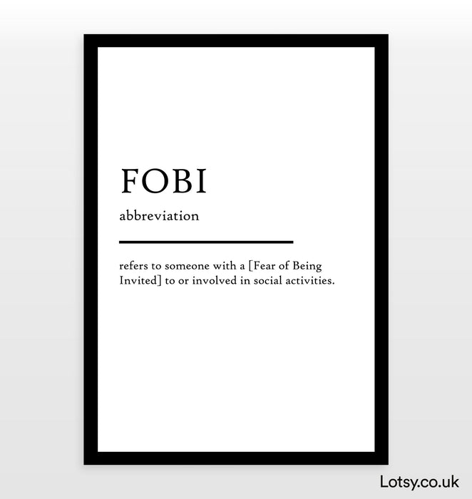 FOBI - Impresión de definición